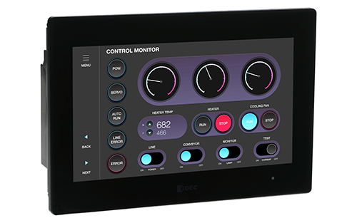 IDEC's 7” Combined PLC+HMI Increases Display Size and I/O Options